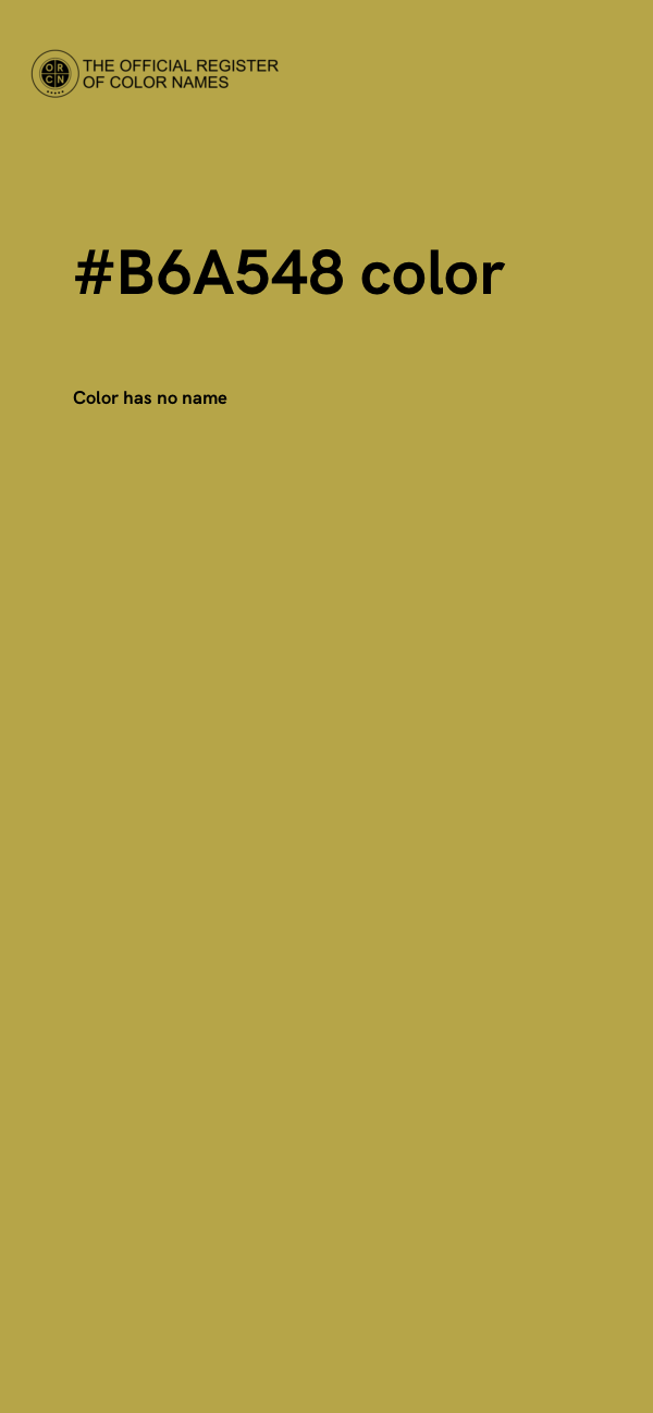 #B6A548 color image