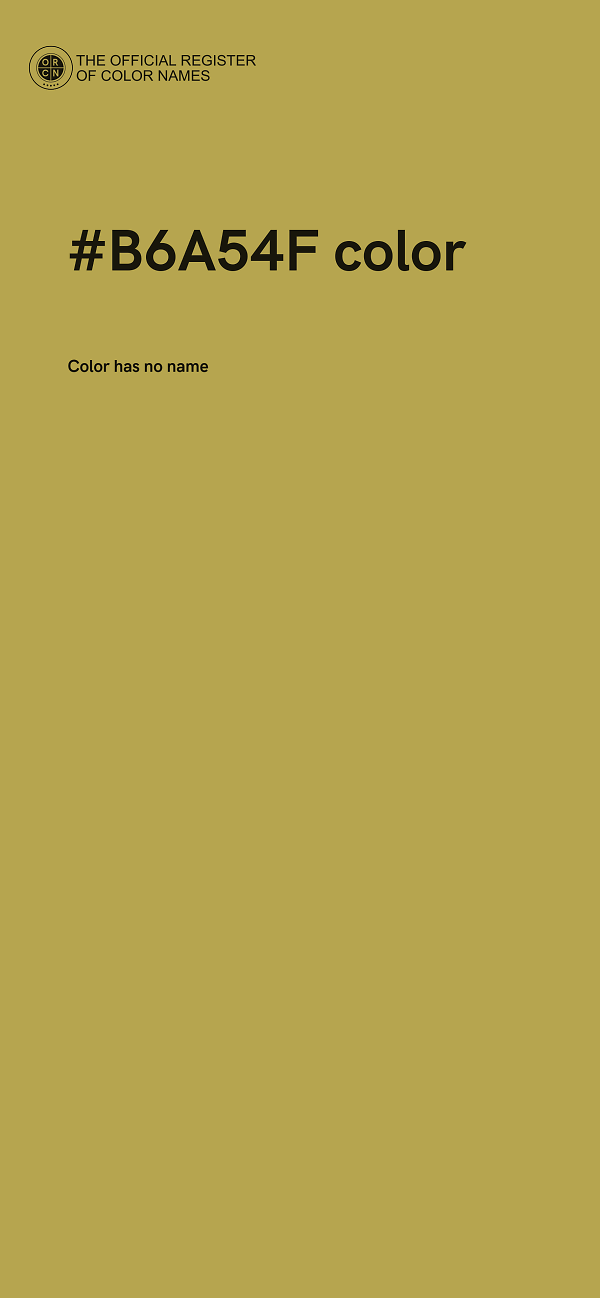 #B6A54F color image