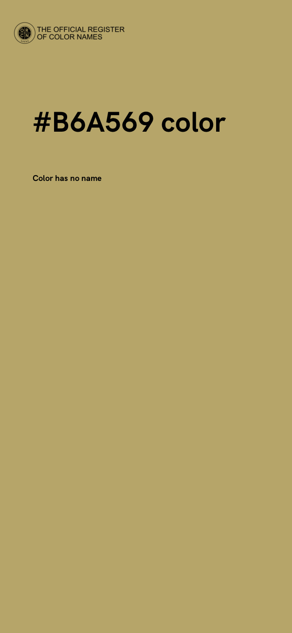#B6A569 color image