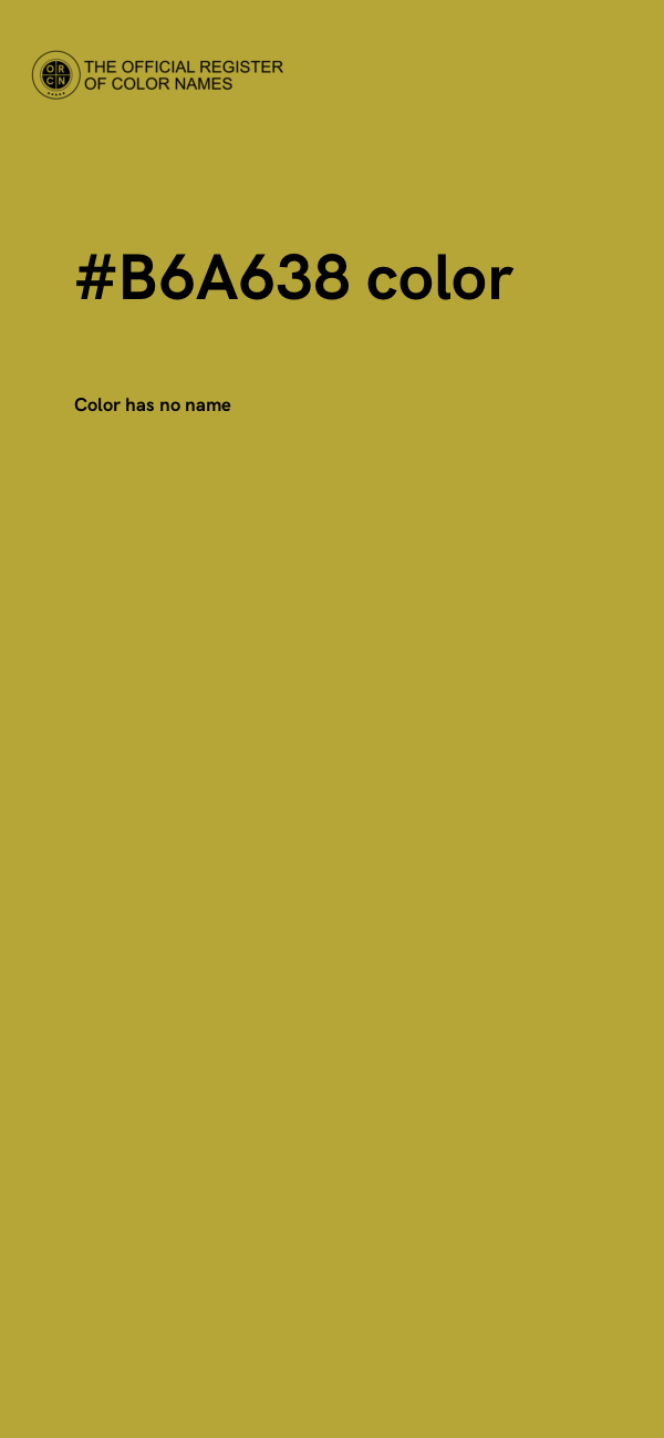 #B6A638 color image