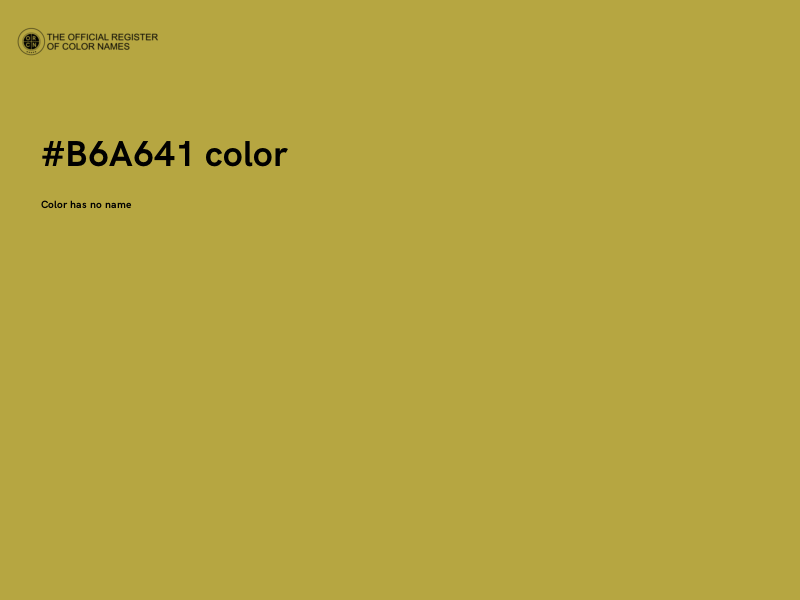 #B6A641 color image