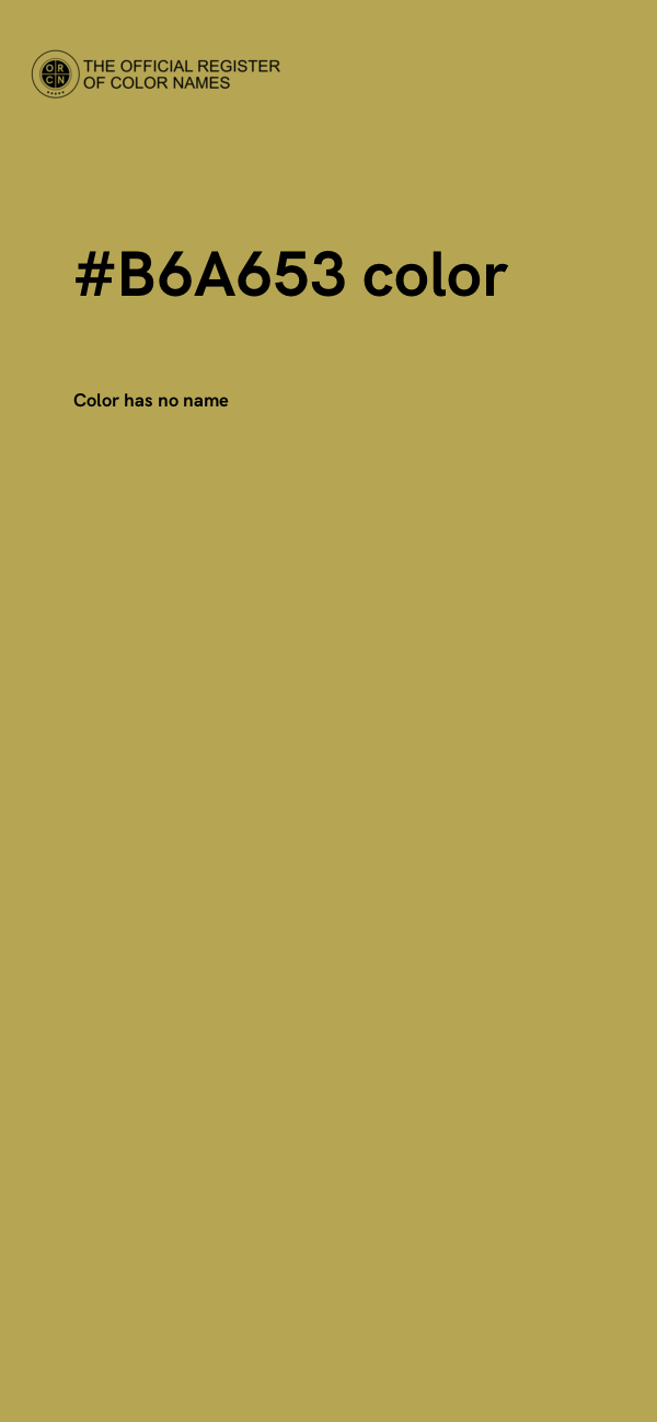 #B6A653 color image
