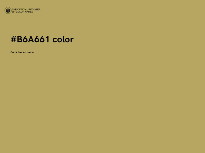 #B6A661 color image