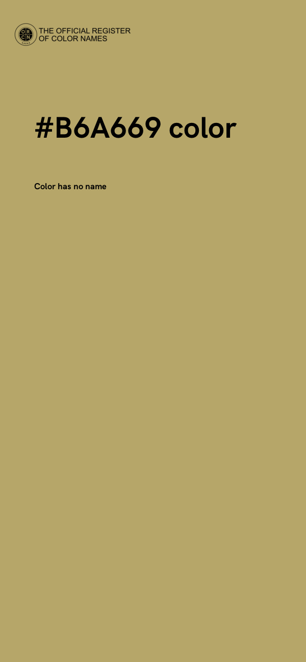 #B6A669 color image