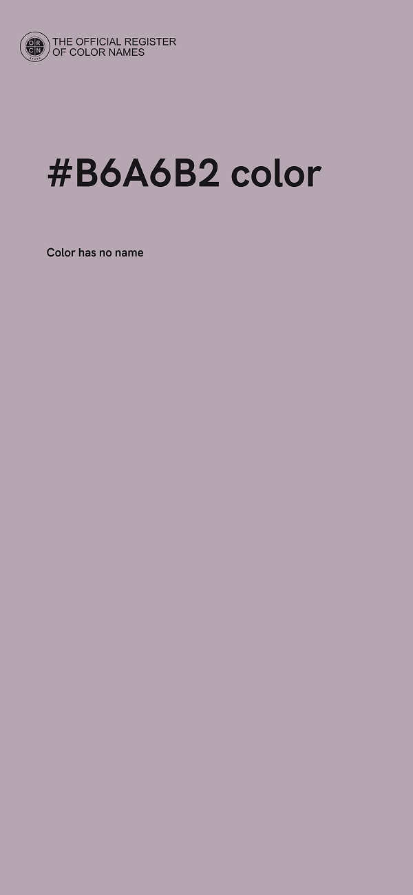 #B6A6B2 color image