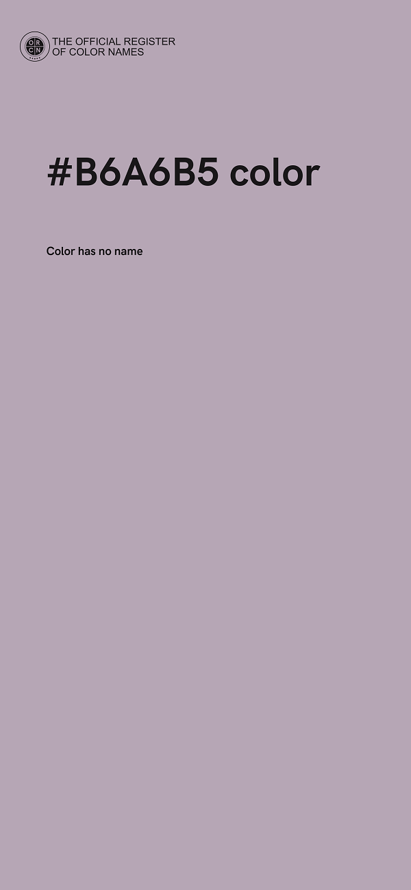 #B6A6B5 color image