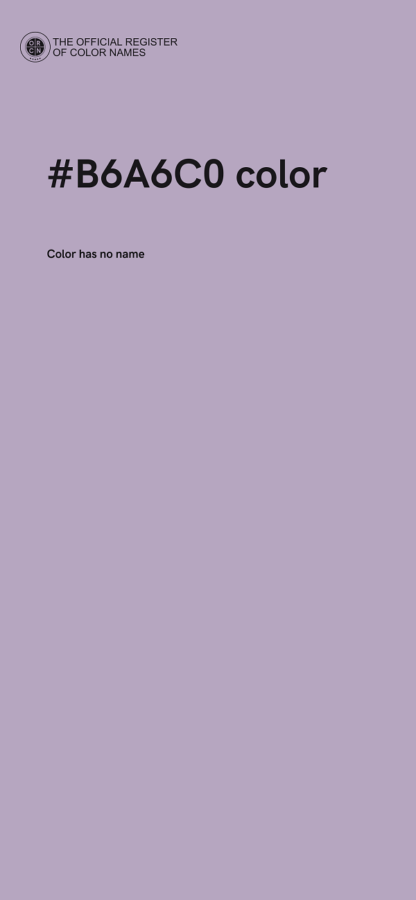 #B6A6C0 color image