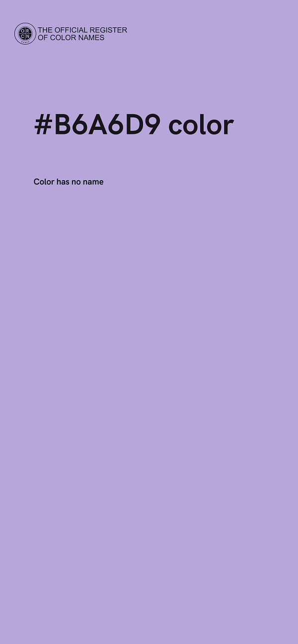 #B6A6D9 color image