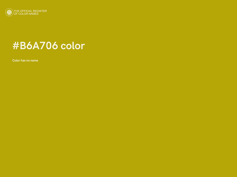 #B6A706 color image