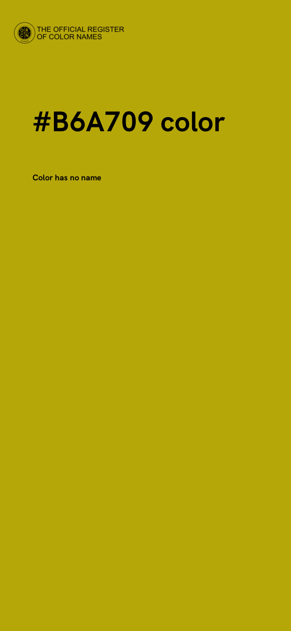 #B6A709 color image