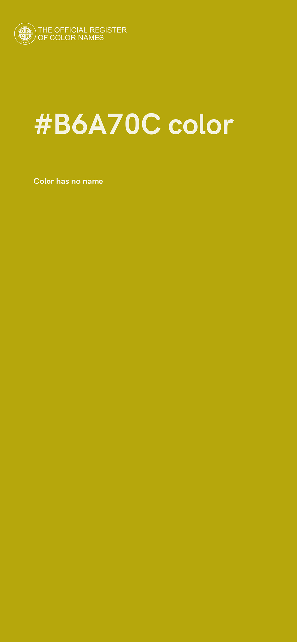 #B6A70C color image