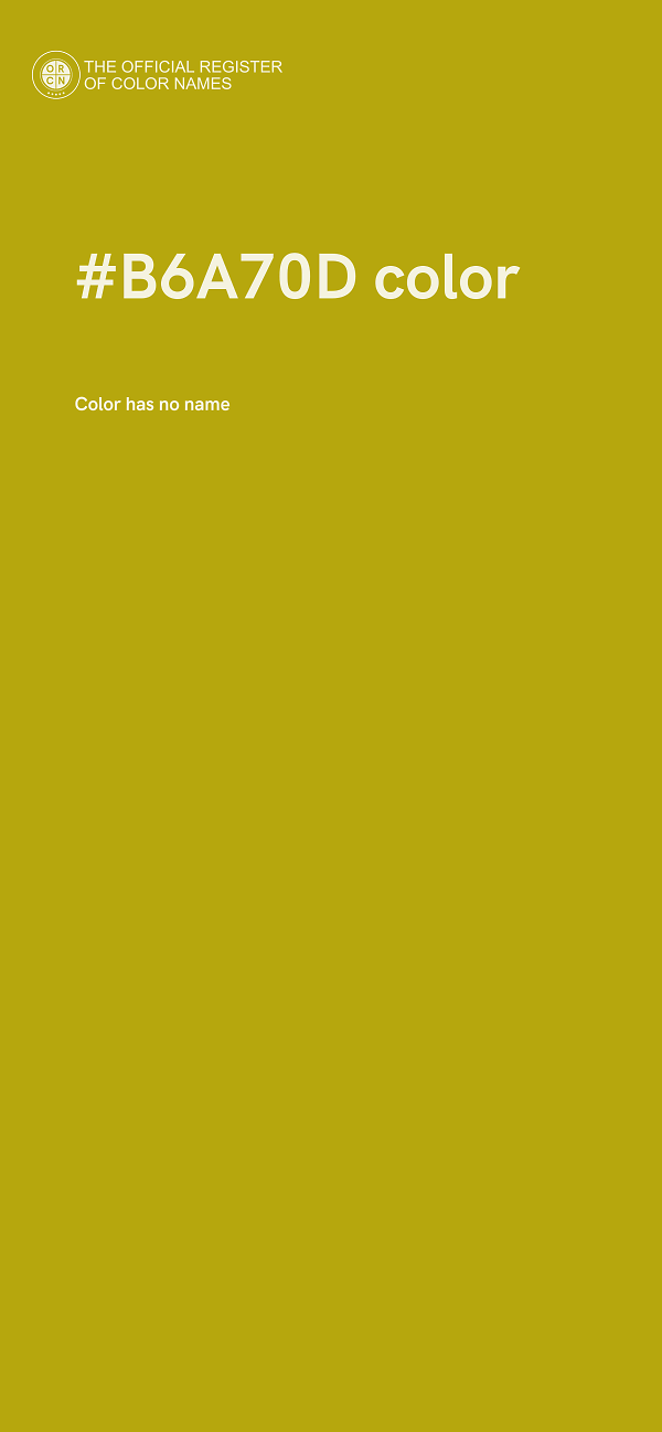 #B6A70D color image