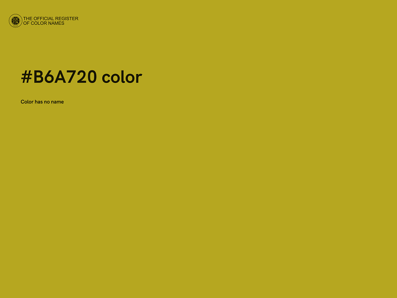 #B6A720 color image