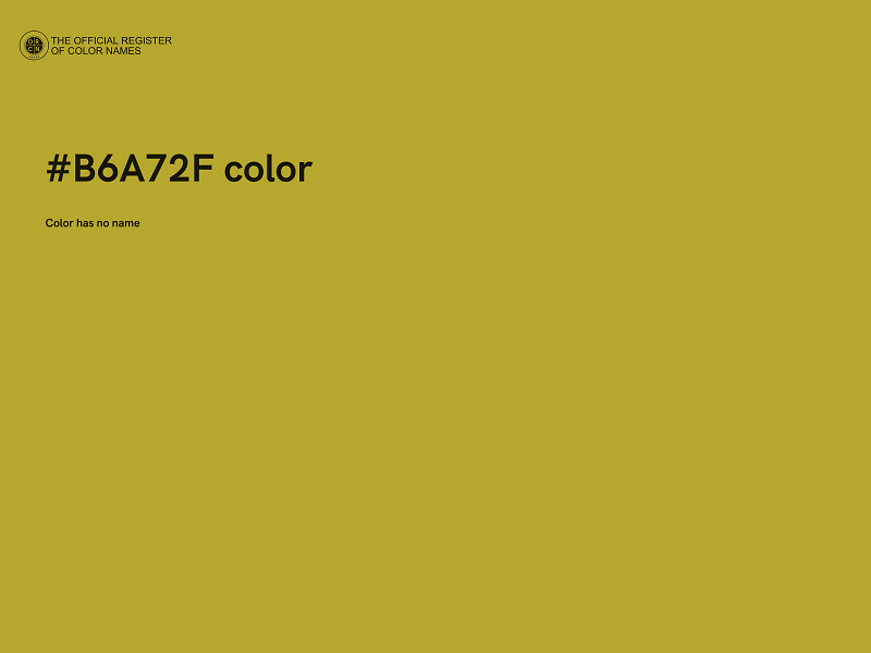 #B6A72F color image