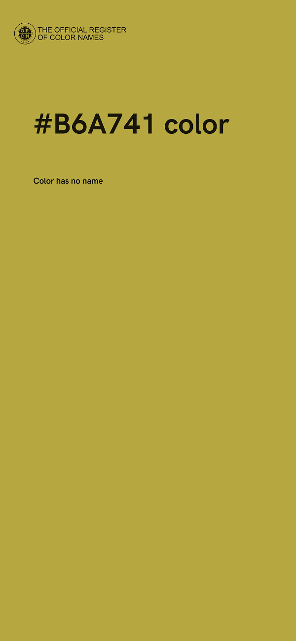 #B6A741 color image