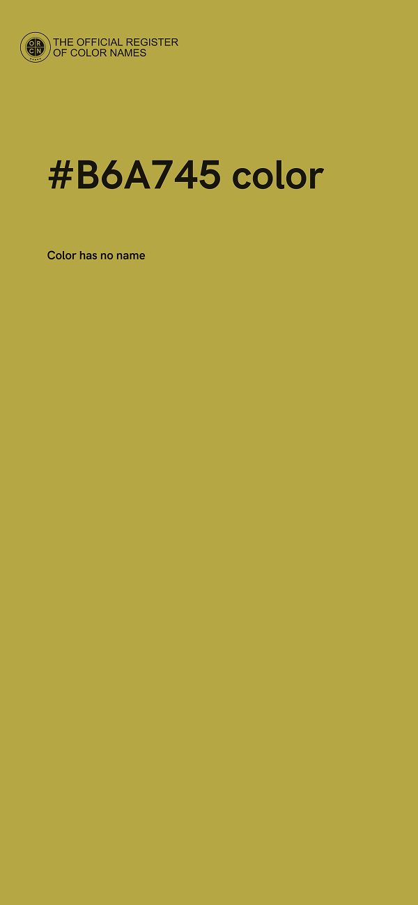 #B6A745 color image