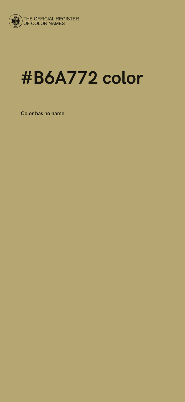 #B6A772 color image