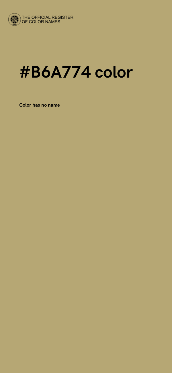 #B6A774 color image