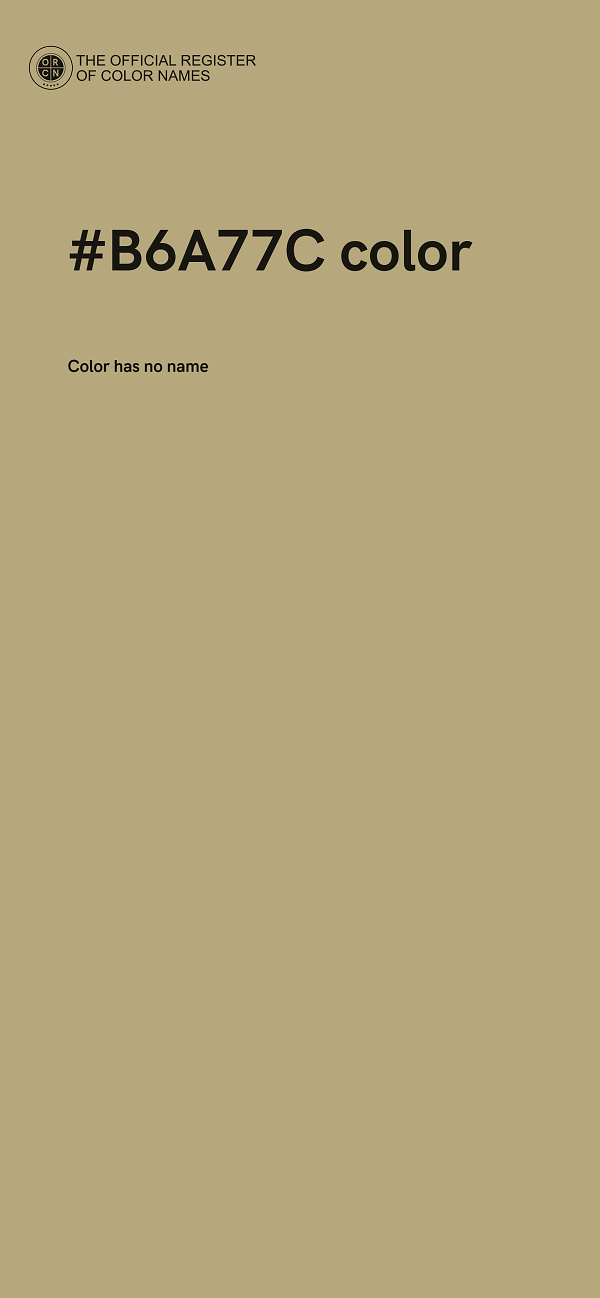 #B6A77C color image
