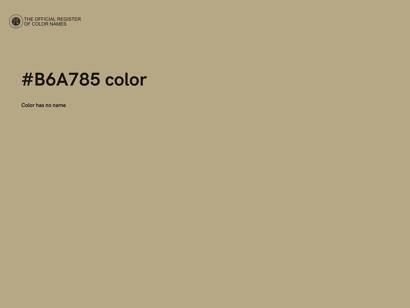 #B6A785 color image