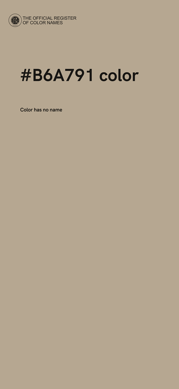 #B6A791 color image