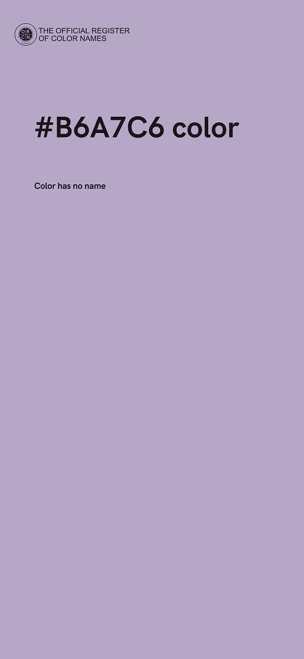 #B6A7C6 color image