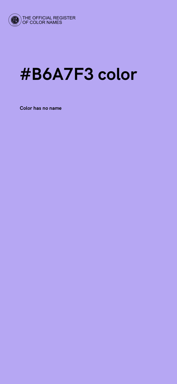 #B6A7F3 color image