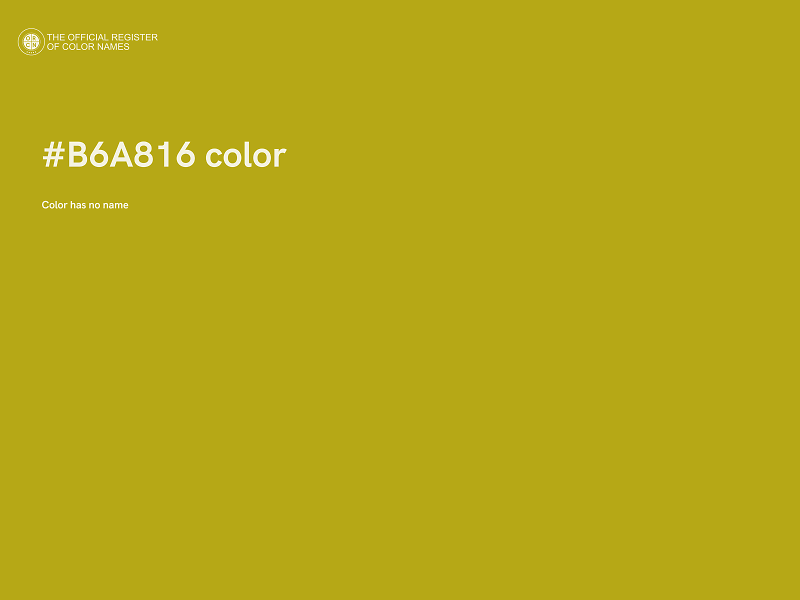 #B6A816 color image