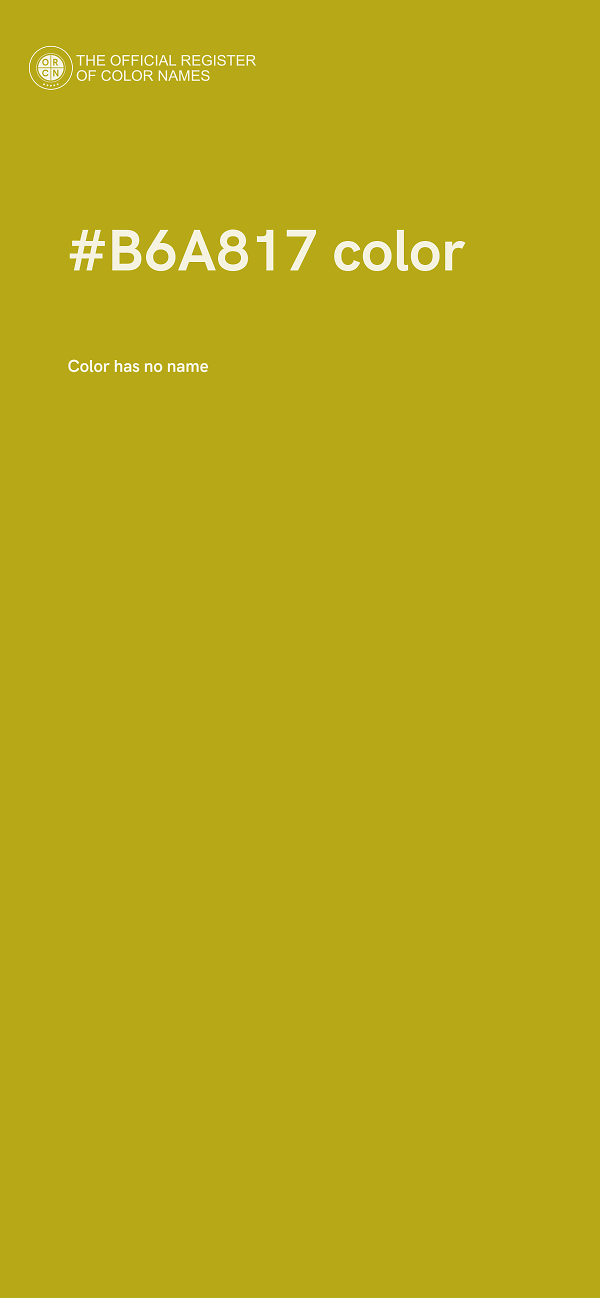 #B6A817 color image