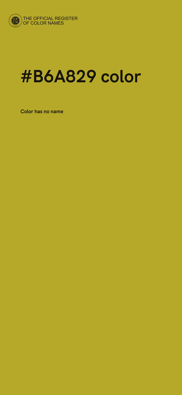 #B6A829 color image