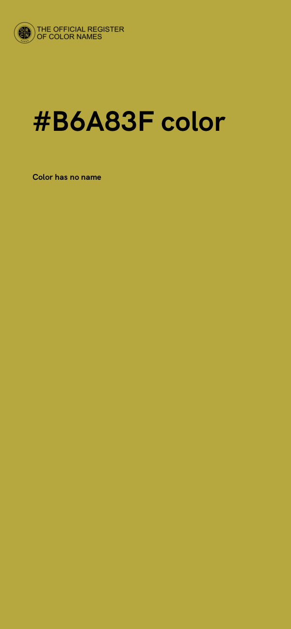 #B6A83F color image