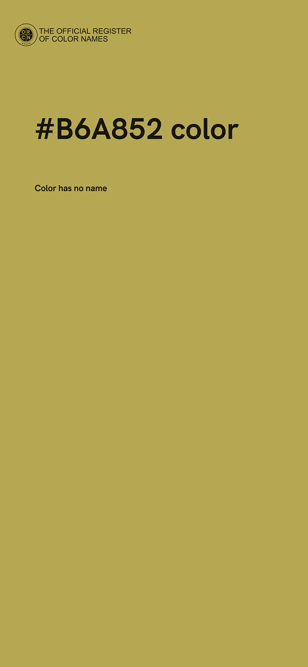 #B6A852 color image