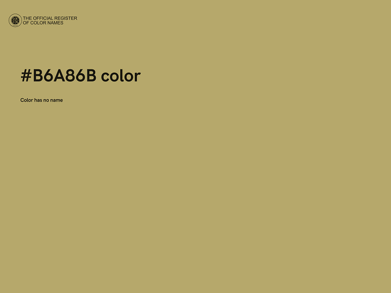 #B6A86B color image