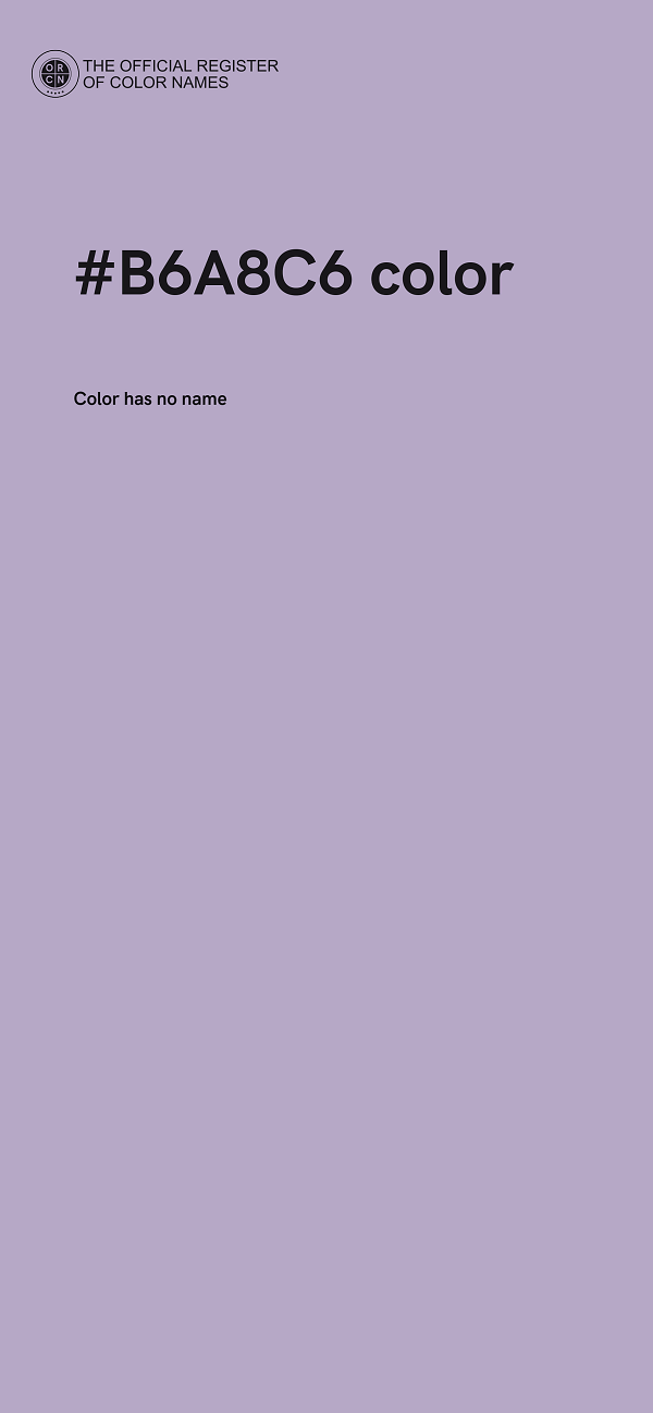 #B6A8C6 color image