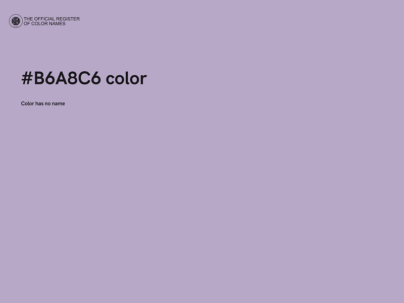 #B6A8C6 color image