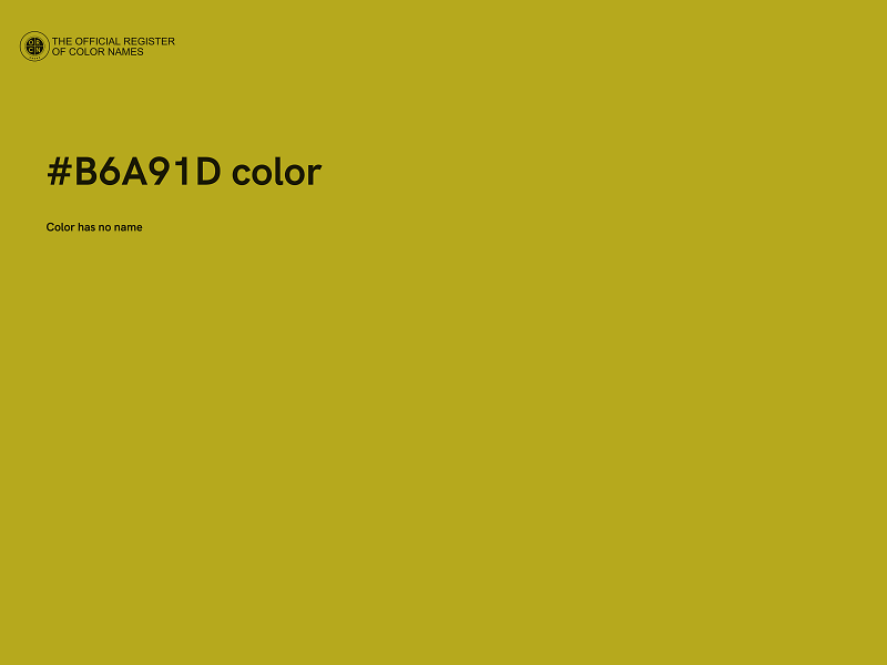 #B6A91D color image