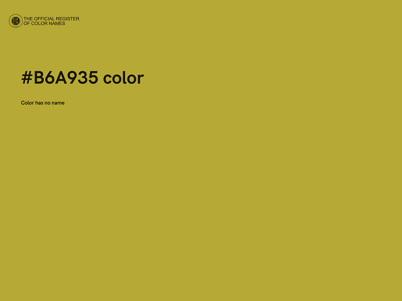 #B6A935 color image