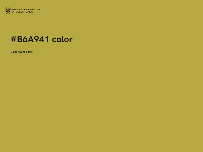 #B6A941 color image