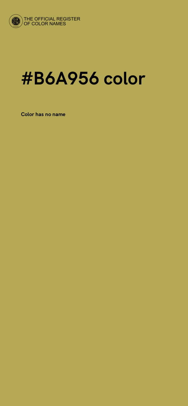 #B6A956 color image