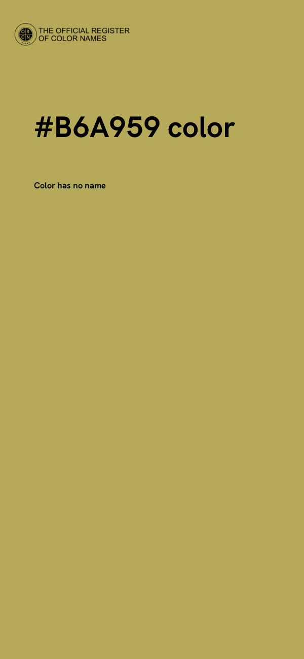 #B6A959 color image