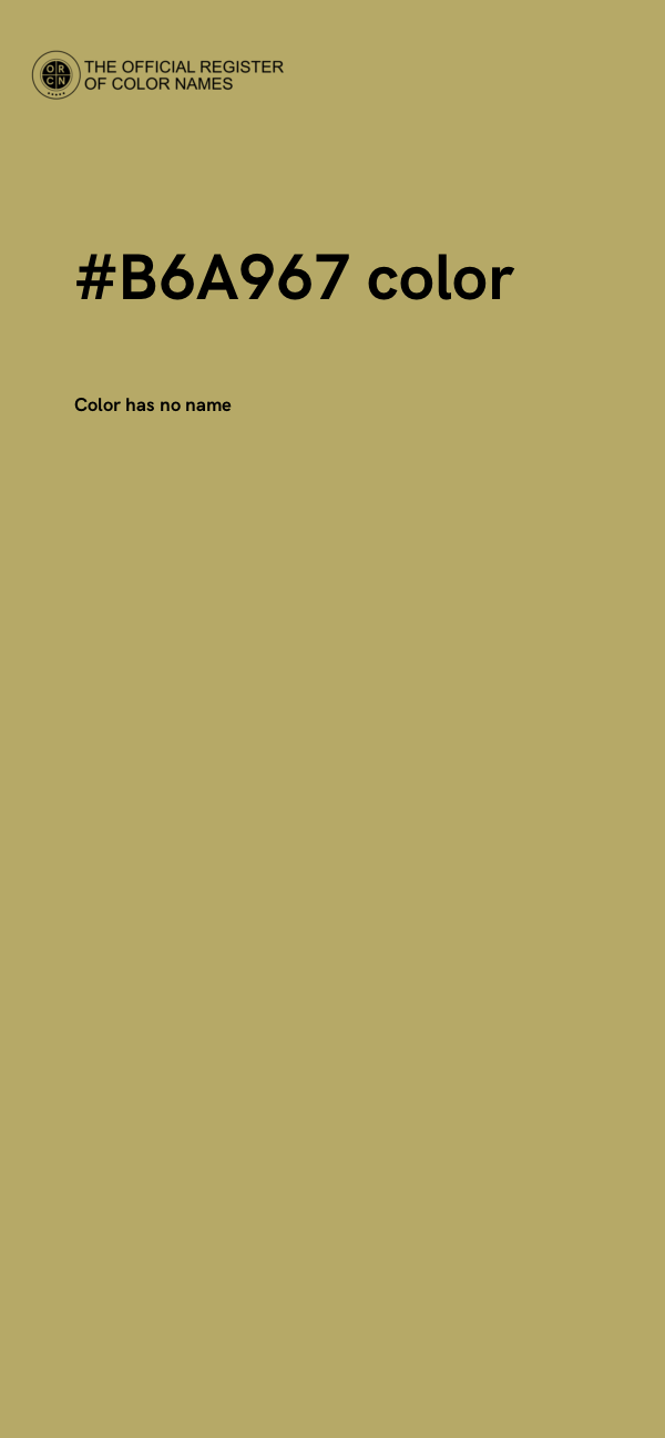 #B6A967 color image