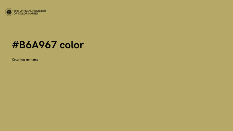 #B6A967 color image