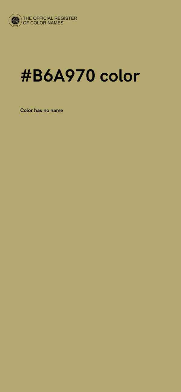#B6A970 color image