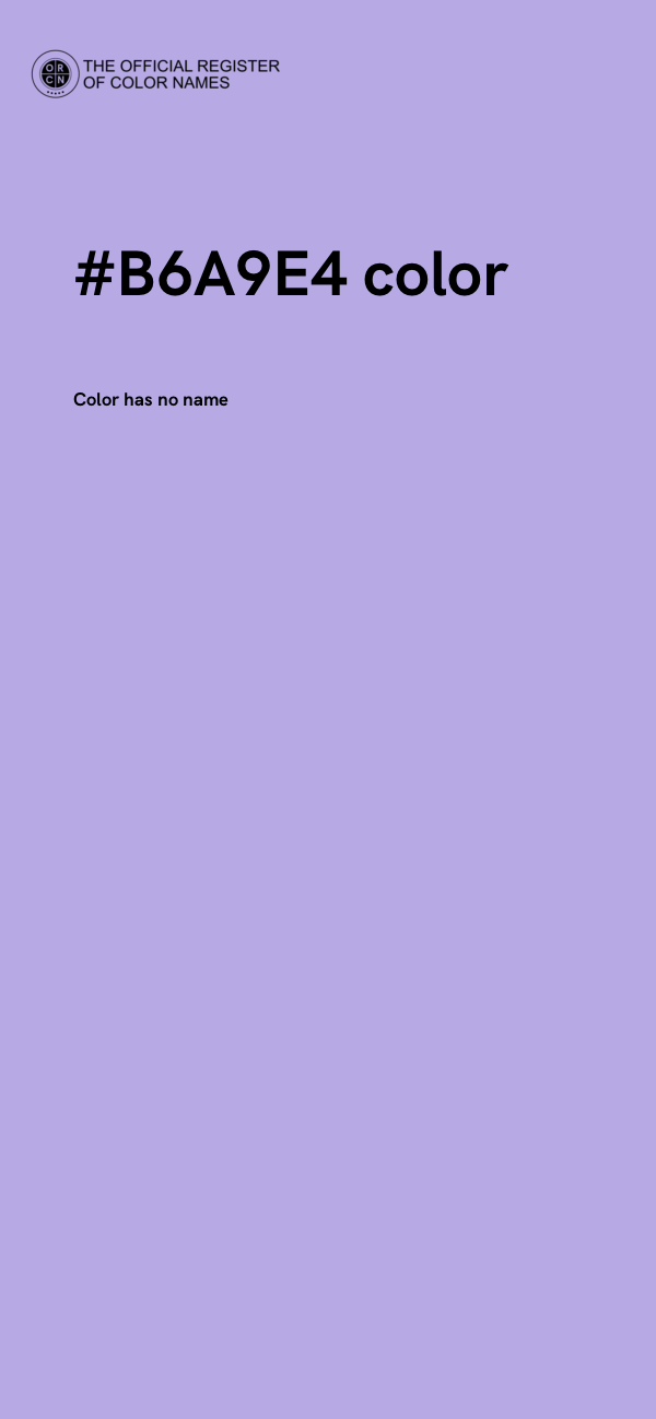 #B6A9E4 color image