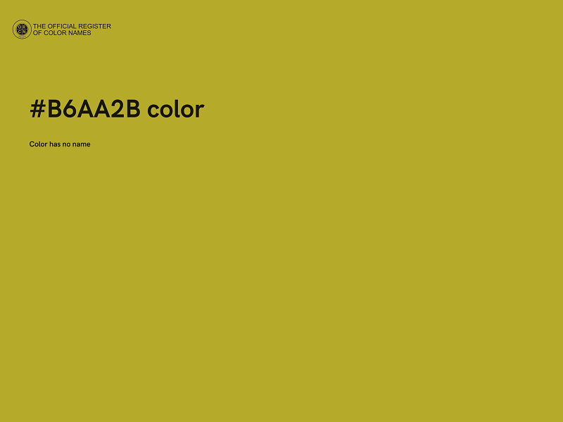 #B6AA2B color image