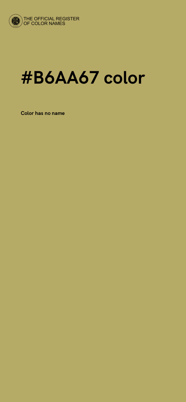 #B6AA67 color image