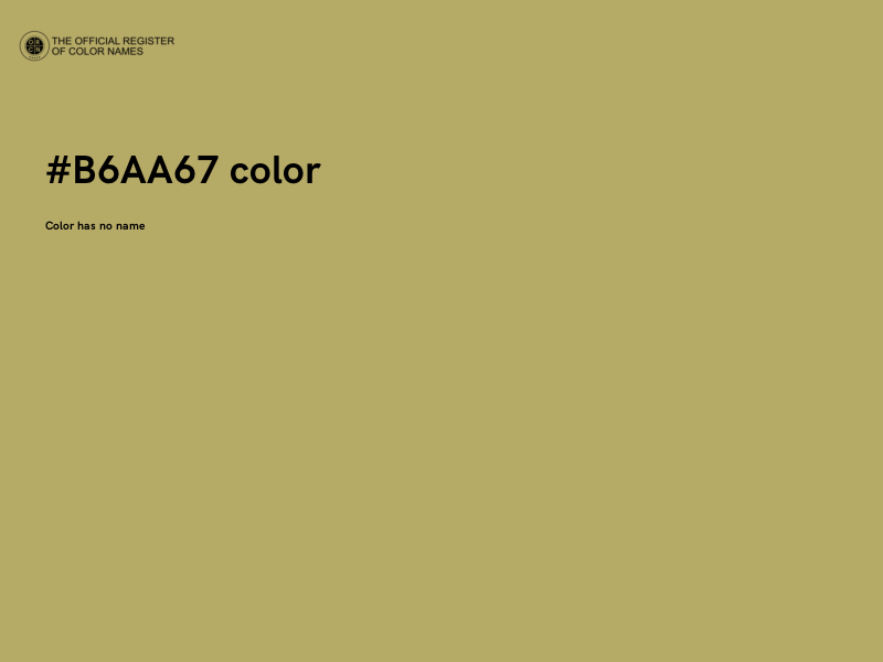 #B6AA67 color image
