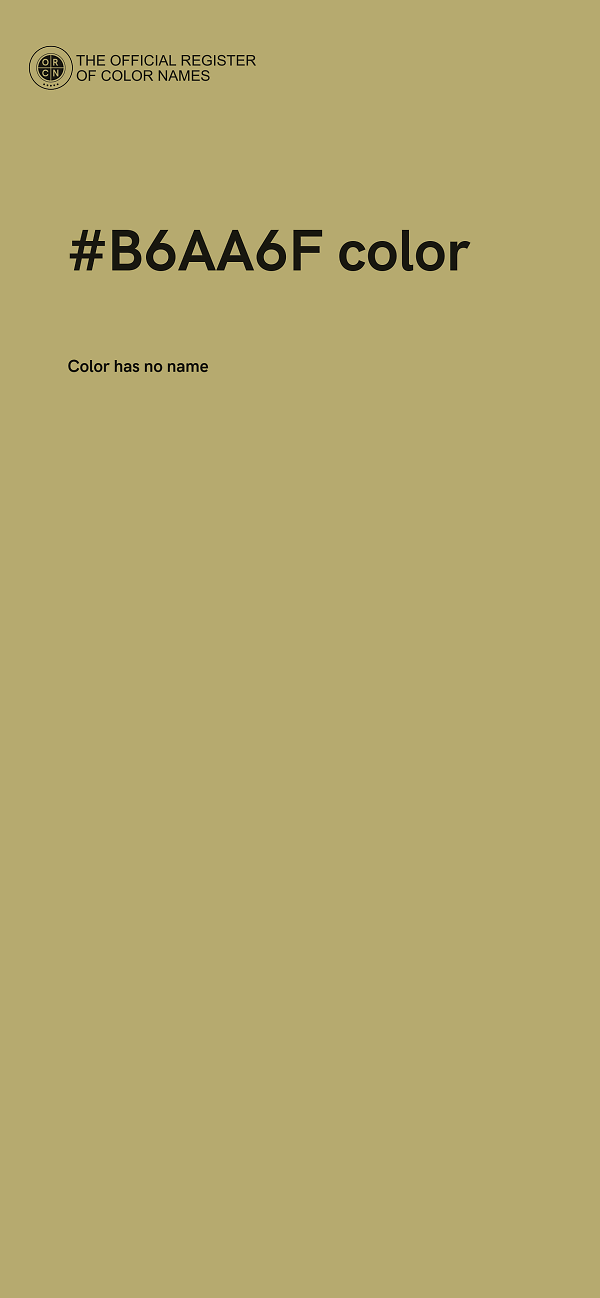 #B6AA6F color image