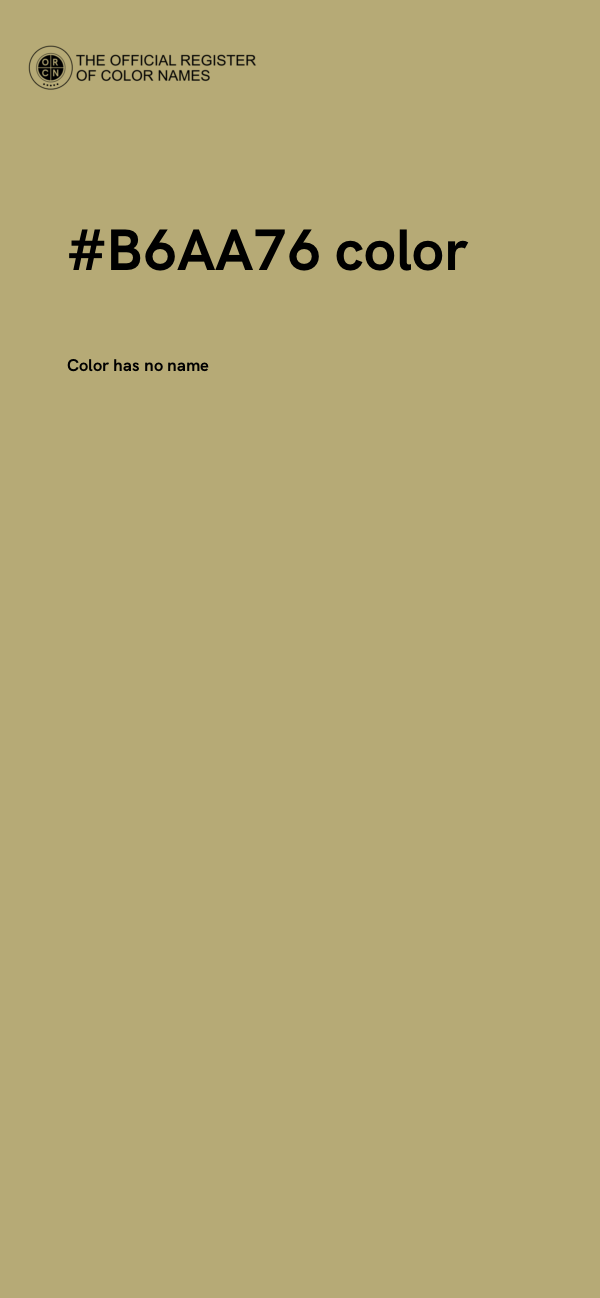 #B6AA76 color image