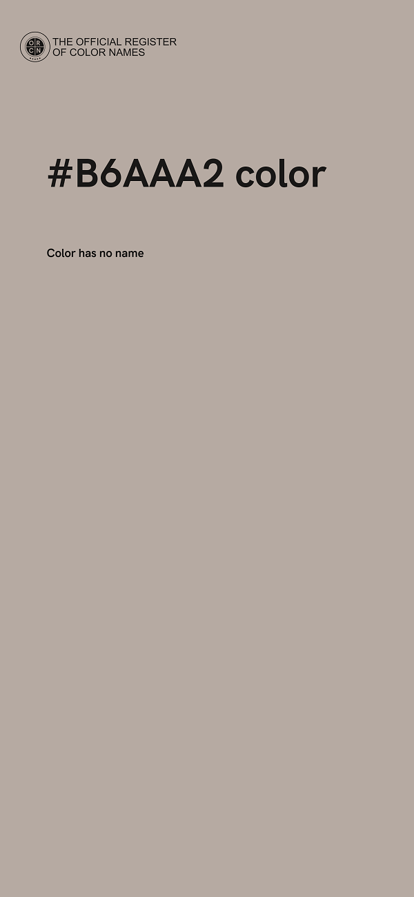 #B6AAA2 color image
